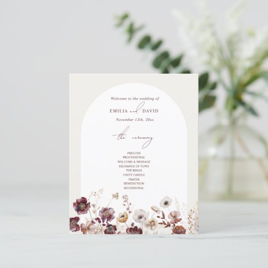 Elegante Anemone Arch Wedding (Stehend Vorderseite)