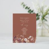 Elegante Anemone Dark Terracotta Wedding (Stehend Vorderseite)