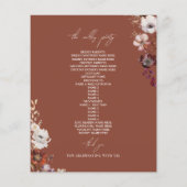 Elegante Anemone Dark Terracotta Wedding (Rückseite)