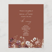 Elegante Anemone Dark Terracotta Wedding (Vorderseite)