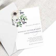 Elegante Anemone & Navy Winter Berries Hochzeit