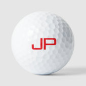Elegante Anfangsbuchstabe Name Vorlage Rot Monogra Golfball (Vorderseite)