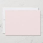 Elegante Anfangsskriptmonogramm Blush Pink Hochzei Einladung (Rückseite)