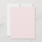 Elegante Anfangsskriptmonogramm Blush Pink Hochzei RSVP Karte (Rückseite)