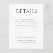 Elegante Anfangsskriptmonogramm Classic Wedding Begleitkarte (Vorderseite)