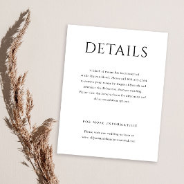 Elegante Anfangsskriptmonogramm Classic Wedding Begleitkarte