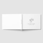 Elegante Anfangsskriptmonogramm Classic Wedding Gästebuch (Voll)