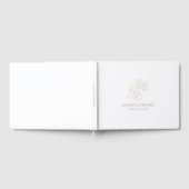 Elegante Anfangsskriptmonogramm Classic Wedding Gästebuch (Voll)