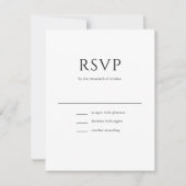 Elegante Anfangsskriptmonogramm Classic Wedding RSVP Karte (Vorderseite)