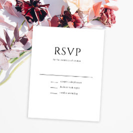 Elegante Anfangsskriptmonogramm Classic Wedding RSVP Karte
