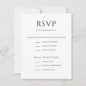Elegante Anfangsskriptmonogramm Classic Wedding RSVP Karte (Vorderseite)