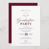 elegante angesagte Jurastudium Einladung (Vorne/Hinten)