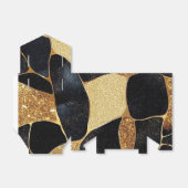 Elegante Animal Print Gold und Black Glitzer Look Geschenkschachtel (Ungefaltet)
