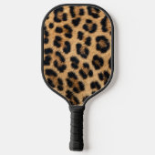 Elegante Animal Skin Leopard Print Pickleball Schläger (Rückseite)