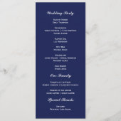 Elegante Anker Nahtische Hochzeitsinitialen Programm (Rückseite)