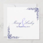 Elegante Ankündigung Datum freihalten (Rückseite)