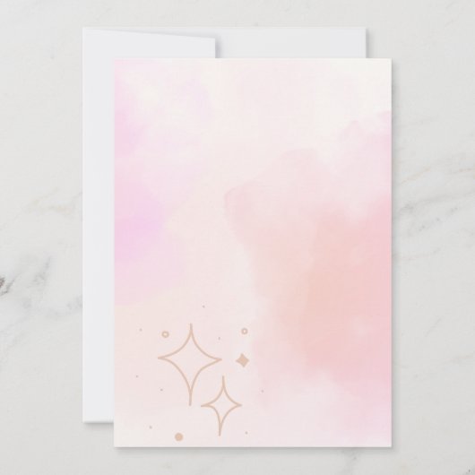 Elegante Ankündigung Datum freihalten (Rückseite)