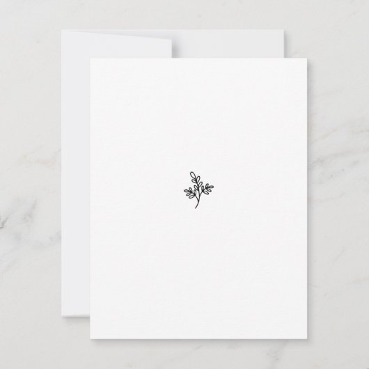 Elegante Ankündigung Datum freihalten Vorlage (Rückseite)