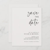 Elegante Ankündigung Datum freihalten Vorlage (Vorne/Hinten)