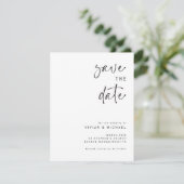 Elegante Ankündigung Datum freihalten Vorlage (Stehend Vorderseite)