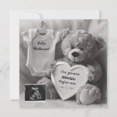 Elegante Ankündigung der schwarzen und weißen Schw (Vorderseite)