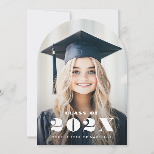 Elegante Ankündigung des Foto Abschlusses (Vorderseite)