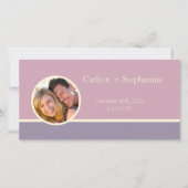 Elegante Ankündigung des Lila Hochzeitsstils (Vorderseite)