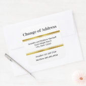 Elegante Ankündigung von "White Gold Change" Quadratischer Aufkleber (Umschlag)