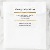 Elegante Ankündigung von "White Gold Change" Quadratischer Aufkleber (Tasche)