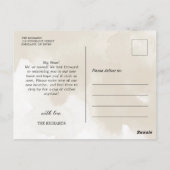 Elegante Ankündigung zur neuen Adressenverschiebun Postkarte (Rückseite)