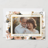 Elegante anpassbare florale Save-the-Date-Karte Save The Date (Vorderseite)