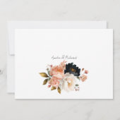 Elegante anpassbare florale Save-the-Date-Karte Save The Date (Rückseite)
