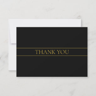 Elegante anpassbare Gold-Texte und -Linien Dankeskarte