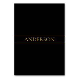 Elegante anpassbare Gold-Texte und -Linien Tischnummer
