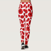 Elegante anpassbare Mohnblume Leggings (Rückseite)