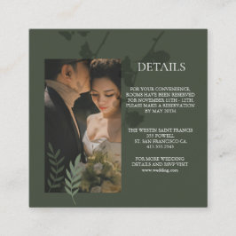 Elegante, anpassbare olivgrüne Hochzeit  Begleitkarte