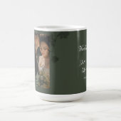 Elegante, anpassbare olivgrüne Hochzeit  Kaffeetasse (Mittel)