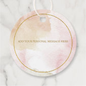 Elegante, anpassbare Pastellfarben "Danke" Hinweis Geschenkanhänger (Rückseite)