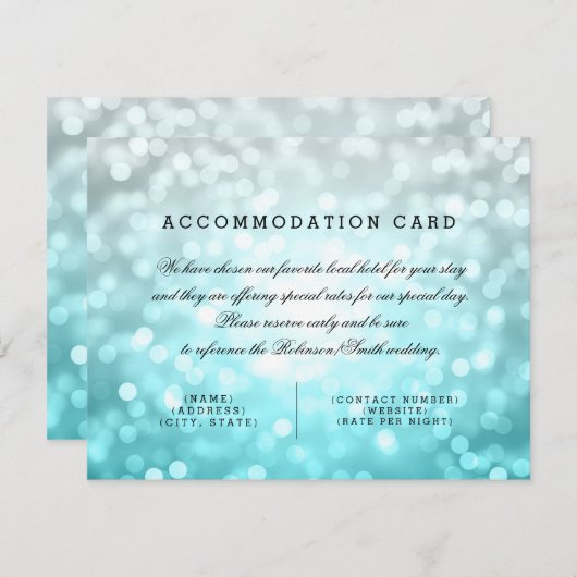 Elegante Anpassungs-Strand Ombre Glitzer-Lichter Begleitkarte (Vorne/Hinten)