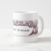 Elegante antike Affen, die Ihren Namen tragen Jumbo-Tasse (Vorderseite Rechts)