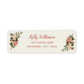 Elegante antike Cream-Rose Script-Adresse (Vorne)