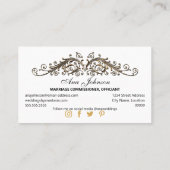 Elegante antike Gold Wirbel Schwarzes Glühen Visitenkarte (Rückseite)