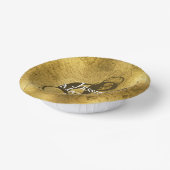 Elegante antike Goldene Metal Hochzeit Pappteller (Gewinkelt)