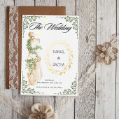 Elegante antike Goldhochzeit Einladung