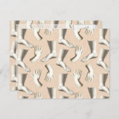 Elegante antike Gravierhandschuhe sind einzigartig Postkarte (Vorne/Hinten)