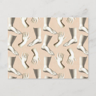 Elegante antike Gravierhandschuhe sind einzigartig Postkarte