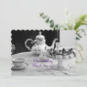 Elegante antike Hochzeitskarte Einladung (Stehend Vorderseite)