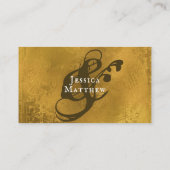 Elegante antike Hochzeitskarte Visitenkarte (Rückseite)