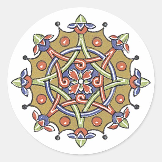 Elegante antike Kunst Siegel Custom Stickers (Vorderseite)