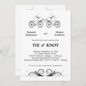 Elegante antike Radtour Einladung (Vorne/Hinten)